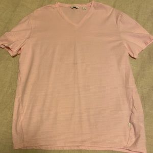 Calvin Klein Pink V-neck Tee shirt.